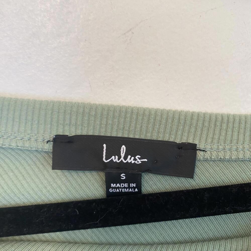 LULUS sage green ribbed one shoulder ruched mini dress - Picture 5 of 8